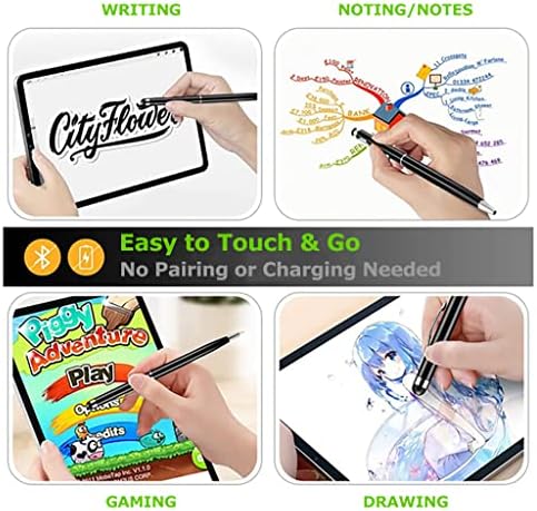 Pro Stylus Pen עבור Tab Galaxy Tab 3 ילדים עם דיו, דיוק גבוה, צורה רגישה במיוחד, קומפקטית למסכי מגע [3 חבילה-שחור-אדום-סילבר]